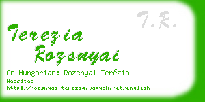 terezia rozsnyai business card