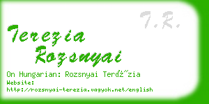 terezia rozsnyai business card